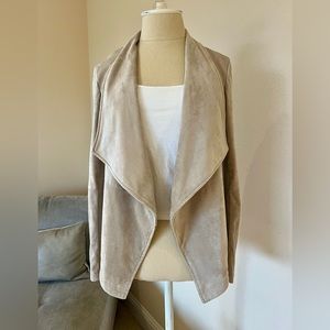 BB Dakota Faux Suede Open Cardigan